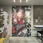 トロピカル タペストリー 布印刷 アート