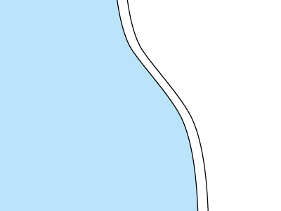 変形カット仕上げ