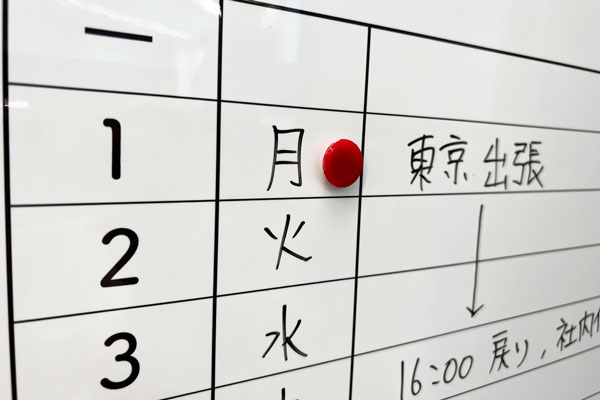 ホワイトボードラミネート面の拡大写真