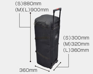 用キャリーバッグ S/W300×H880×D360mm M/W320×H900×D360mm L/W360×H900×D360mm